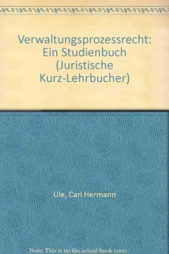 Verwaltungsprozessrecht ein Studienbuch