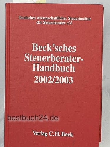Beck'sches Steuerberater-Handbuch 2002/2003.