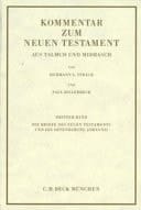 Kommentar zum Neuen Testament aus Talmud und Midrasch Bd. 3: Die Briefe des Neuen Testaments und die Offenbarung Johannis