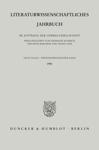 LIT. JAHRBUCH 22 (1981)