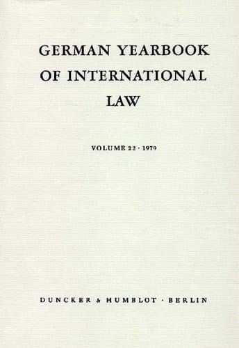German Yearbook of International Law - Jahrbuch für Internationales Recht.