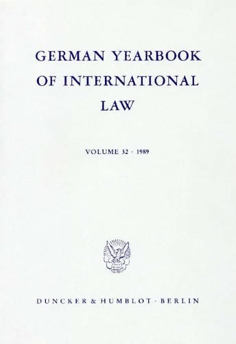 German Yearbook of International Law / Jahrbuch Für Internationales Recht
