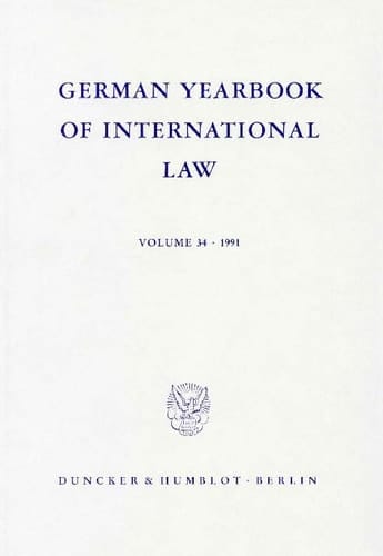 German Yearbook of International Law / Jahrbuch Für Internationales Recht