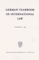 German Yearbook of International Law - Jahrbuch für Internationales Recht Vol