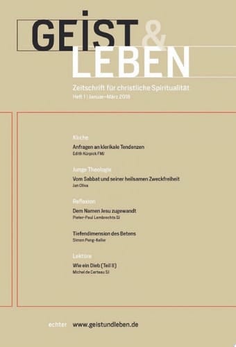 Geist & Leben 1/2018 Zeitschrift für christliche Spiritualität
