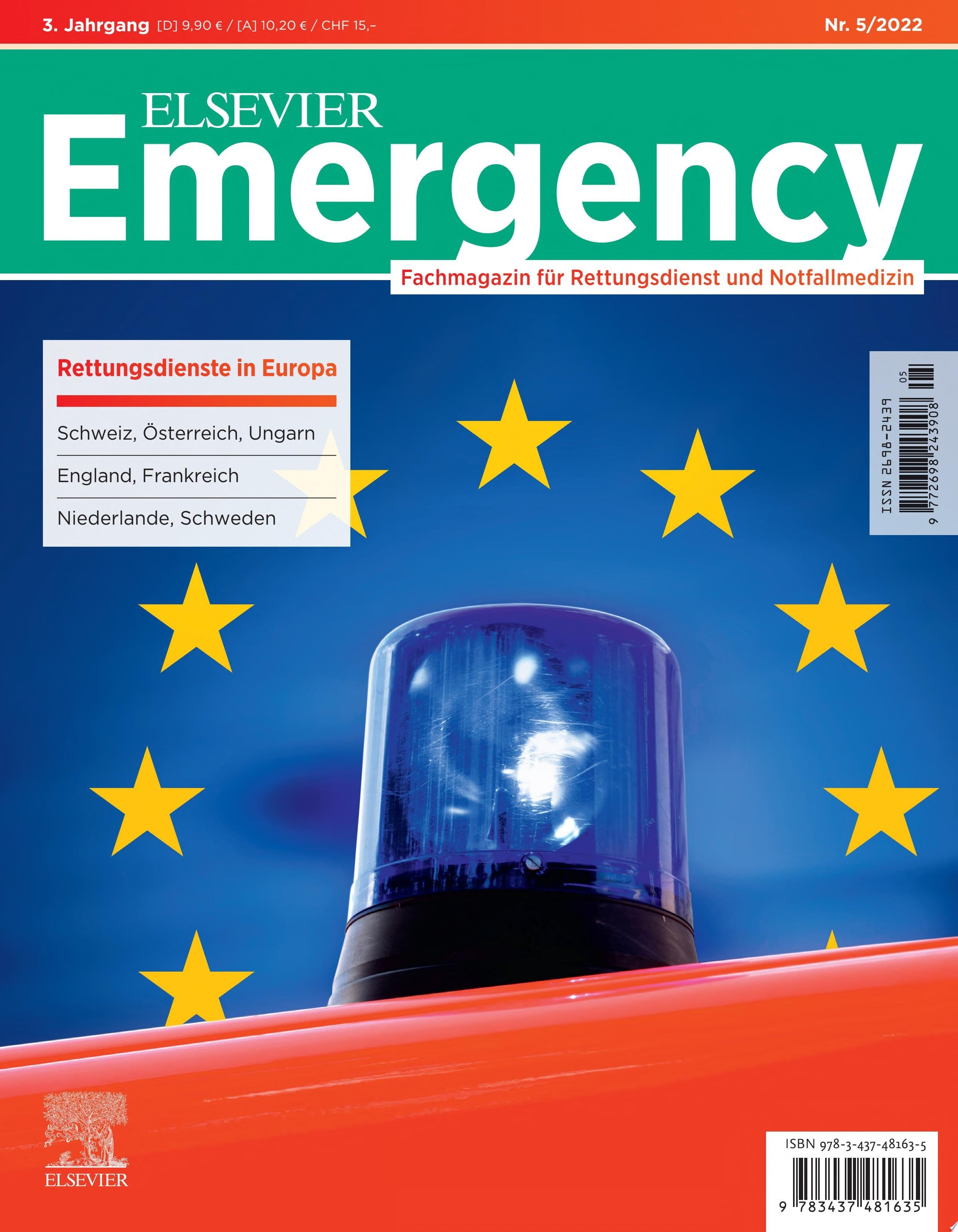 Elsevier Emergency. Rettungsdienst in Europa. 5/2022