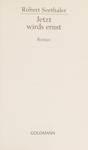 Jetzt wirds ernst Roman