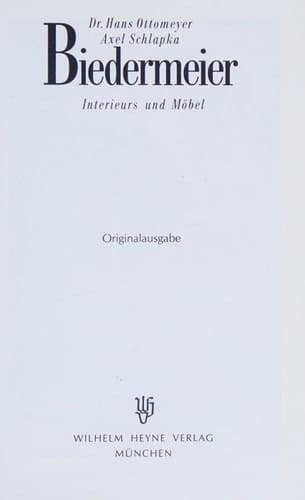 Biedermeier: Interieurs und Möbel (Heyne Ratgeber Antiquitäten)