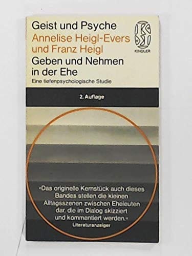 Geben und Nehmen in der Ehe eine tiefenpsychologische Studie