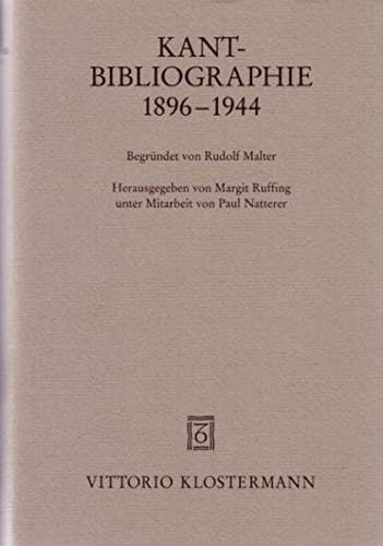 Kant-Bibliographie 1896-1944 (German Edition)