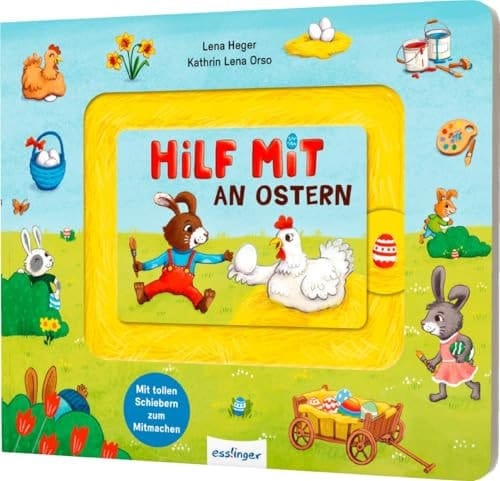 Meine Schiebebahn-Pappe: Hilf mit an Ostern Pappebuch mit Schiebe-Elementen