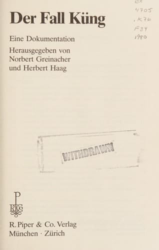Der Fall Küng: E. Dokumentation (German Edition)