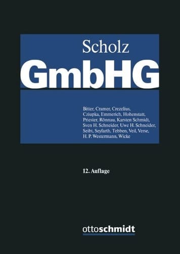 GmbH-Gesetz, Band I Kommentar mit Anhang Konzernrecht