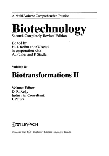Biotechnology, Bio-Transformations II