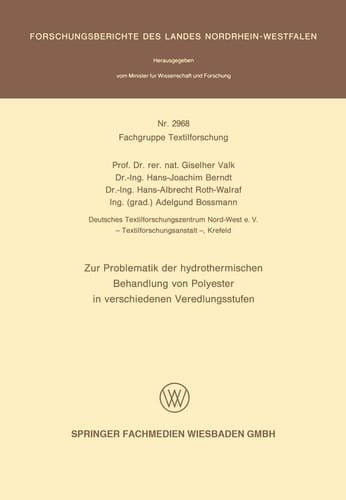 Zur Problematik der hydrothermischen Behandlung von Polyester in verschiedenen Veredlungsstufen