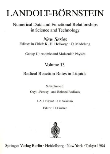Oxyl-, Peroxyl-, and Related Radicals / Oxy-, Peroxy- und verwandte Radikale