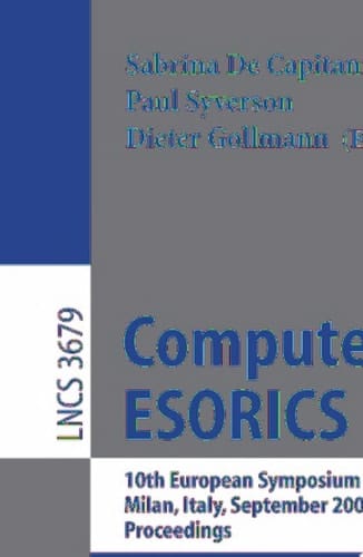 Computer Security - ESORICS 2005