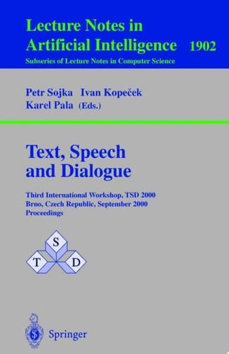 Text, Speech and Dialogue