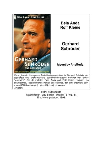 Gerhard Schröder. Eine Biographie.