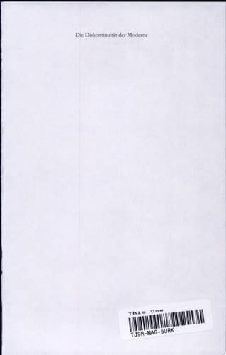 Die Diskontinuität der Moderne zur Theorie des sozialen Wandels