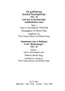 German Expatriation Lists 1933-1945