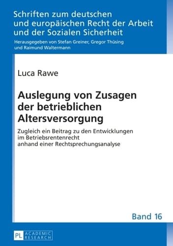 Auslegung von Zusagen der betrieblichen Altersversorgung