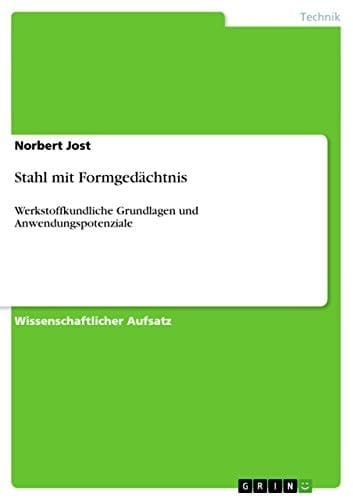 Stahl mit Formgedächtnis Werkstoffkundliche Grundlagen und Anwendungspotenziale