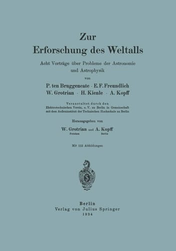 Zur Erforschung des Weltalls: Acht Vorträge über Probleme der Astronomie und Astrophysik (German Edition)