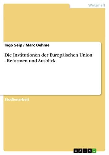 Die Institutionen der Europäischen Union - Reformen und Ausblick