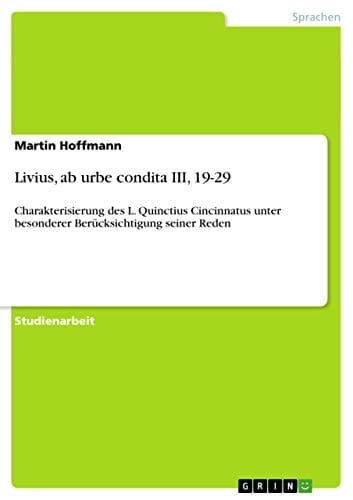 Livius, Ab Urbe Condita III , 19-29
