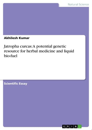 Jatropha curcas: A potential genetic resource for herbal medicine and liquid bio-fuel
