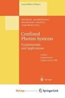 Confined Photon Systems Fundamentals and Applications