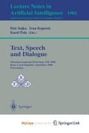 Text, Speech and Dialogue Third International Workshop, TSD 2000 Brno, Czech Republic, September 13-16, 2000 Proceedings