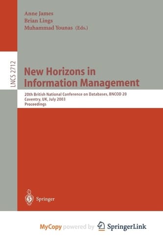 New Horizons in Information Management