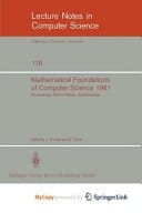 Mathematical Foundations of Computer Science 1981 10th Symposium Strbske Pleso, Czechoslovakia, August 31- September 4, 1981. Proceedings