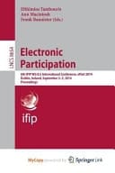 Electronic Participation 6th Ifip Wg 8. 5 International Conference, Epart 2014, Dublin, Ireland, September 2-3, 2014, Proceedings