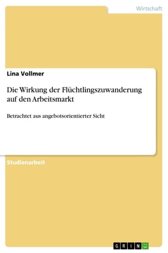 Die Wirkung der Flüchtlingszuwanderung auf den Arbeitsmarkt Betrachtet aus angebotsorientierter Sicht