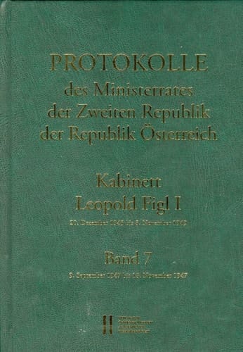 Protokolle des Ministerrates der Zweiten Republik: 9. September 1947 bis 18. November 1947