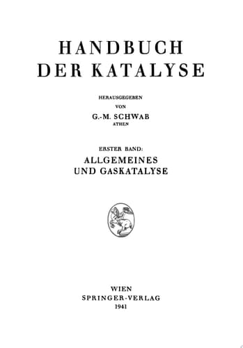 Allgemeines und Gaskatalyse