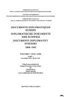 Documents diplomatiques suisses (1918-1920) / préparé par Antoine Fleury .... 11 novembre 1918-28 juin 1919