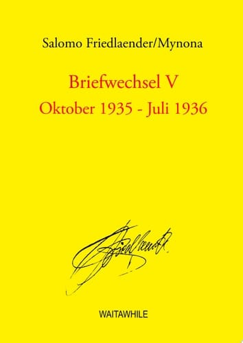 Briefwechsel V Oktober 1935 - Juli 1936