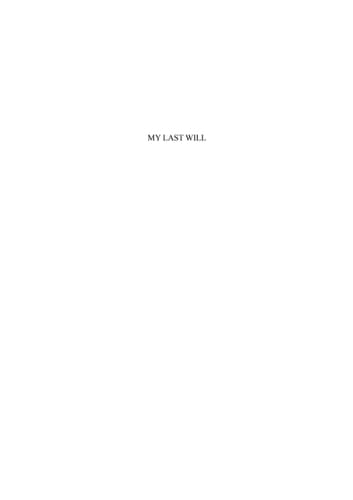 My Last Will
