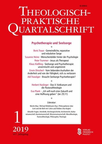Psychotherapie und Seelsorge Theologisch-praktische Quartalschrift 1/2019