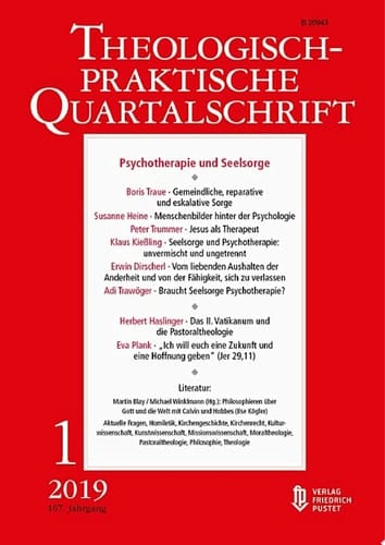 Psychotherapie und Seelsorge Theologisch-praktische Quartalschrift 1/2019