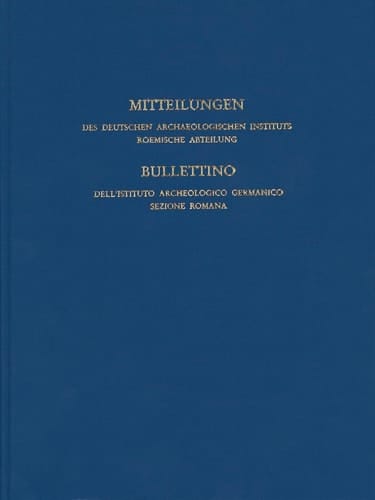 Mitteilungen Des Deutschen Archaologischen Instituts, Romische Abteilung Band 112, 2005/2006