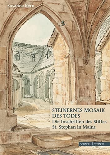Steinernes Mosaik des Todes die Inschriften des Stiftes St. Stephan in Mainz