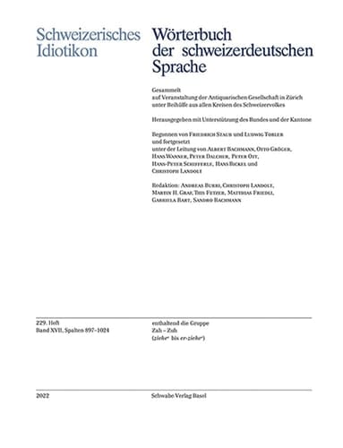 Schweizerisches Idiotikon, Band XVII, Heft 229 Spalten 897-1024