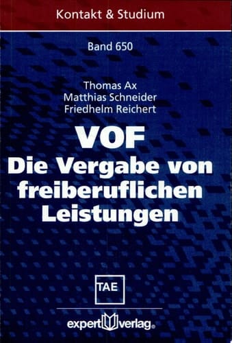 VOF - die Vergabe von freiberuflichen Leistungen