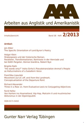 AAA Arbeiten aus Anglistik und Amerikanistik 2013