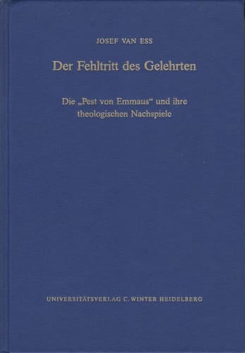 Der Fehltritt des Gelehrten. Die 'Pest von Emmaus' und ihre theologischen Nachspiele.